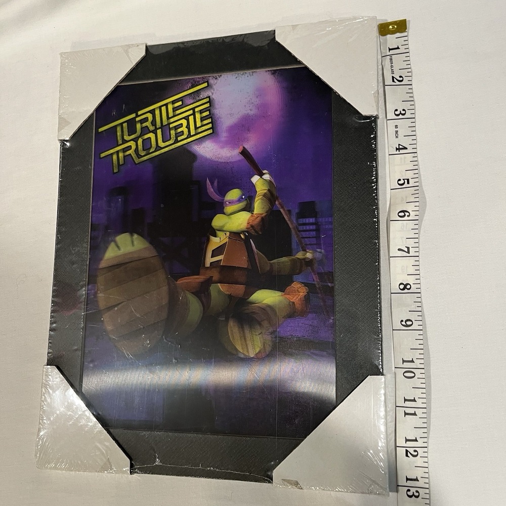 Nickelodeon TMNT Donatello Turtle Trouble Framed Wall Art 3DGVOD 2012 New - Picture 2 of 5